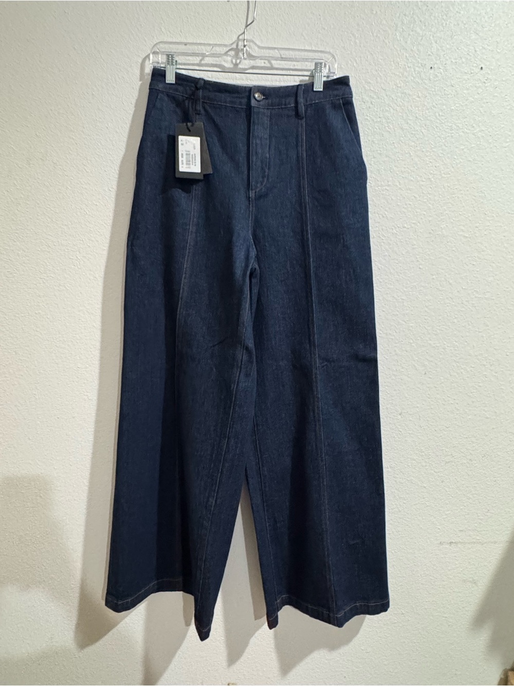 PAIGE Dark Indigo Wide-Leg Flare Jeans